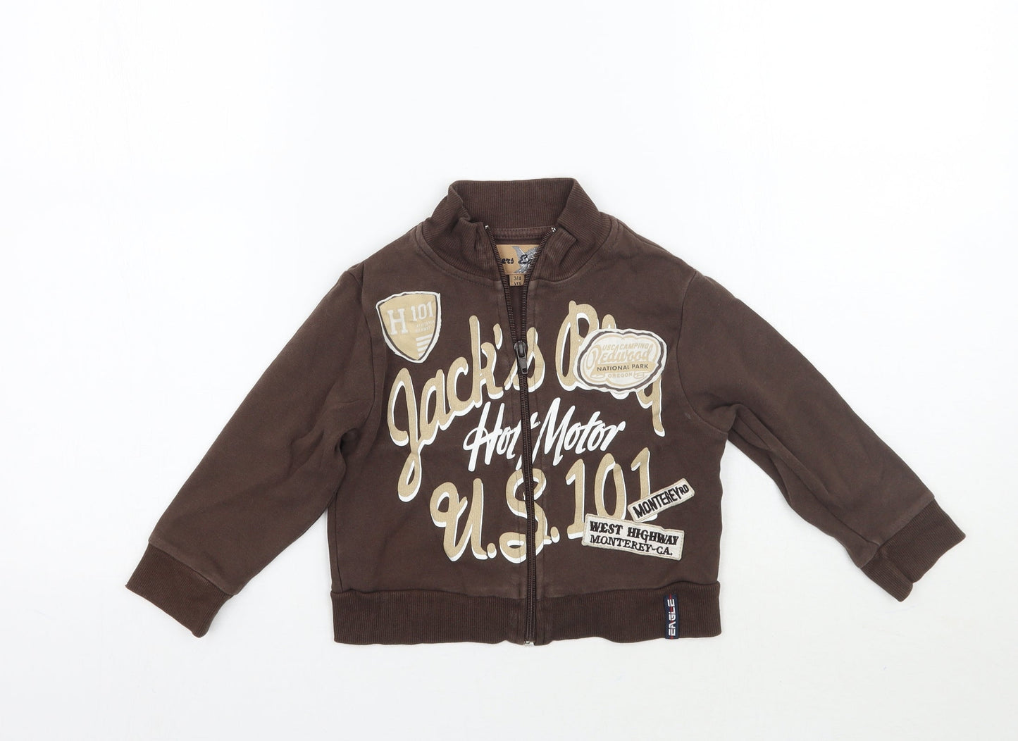 Flyers eagle Boys Brown   Jacket Coat Size 3-4 Years