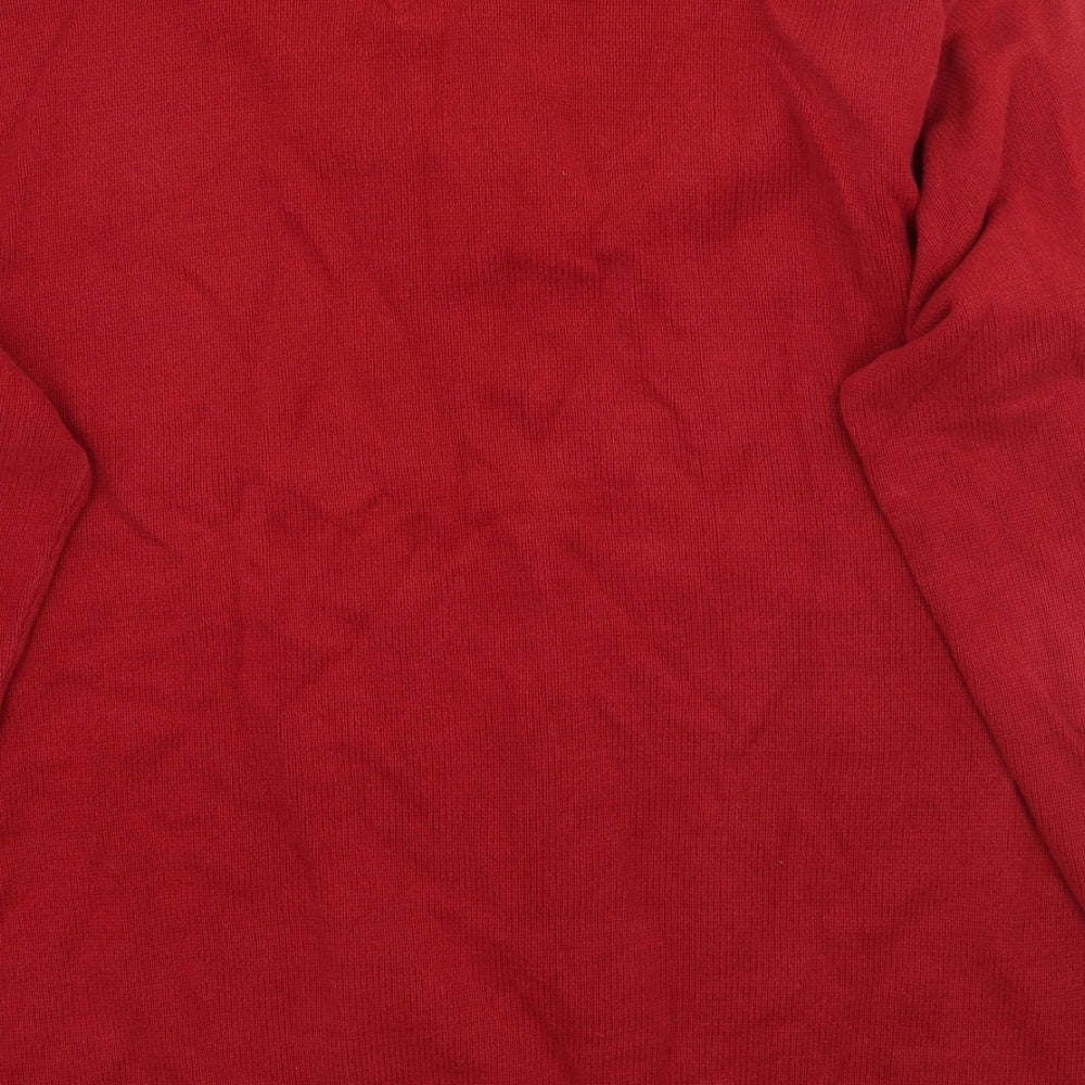 M&Co Mens Red   Pullover Jumper
