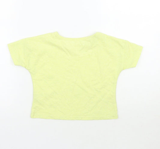 TU Girls Yellow   Basic T-Shirt Size 4 Years
