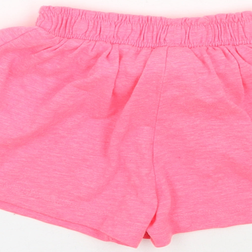 TU Girls Pink   Sweat Shorts Size 2 Years