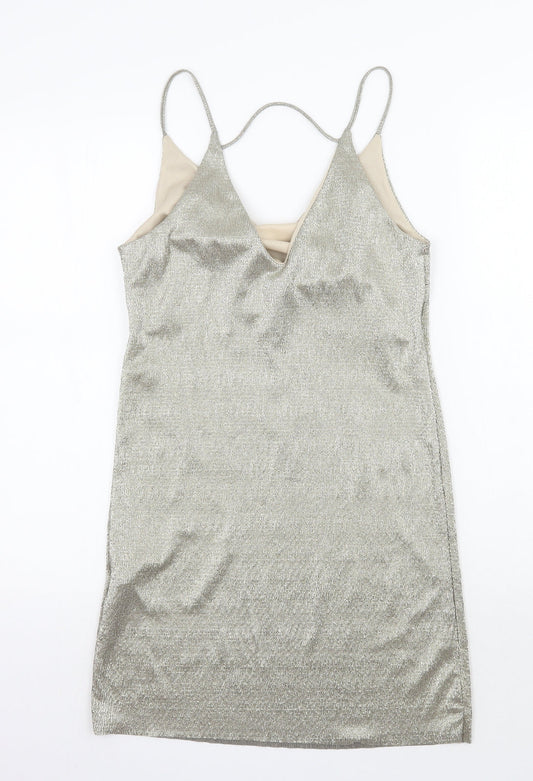 River Island Womens Gold   A-Line  Size 6