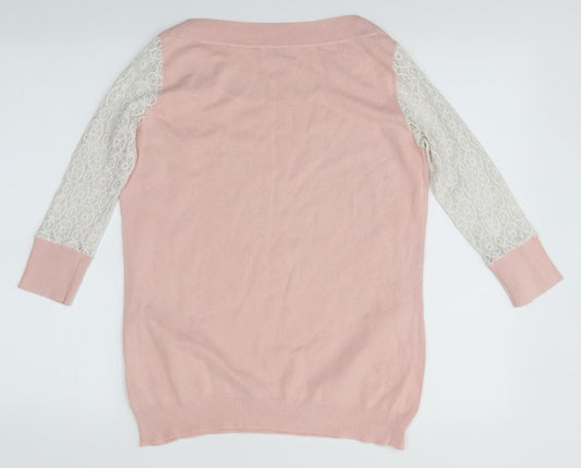 Almost Famous Womens Pink   Basic Blouse Size L