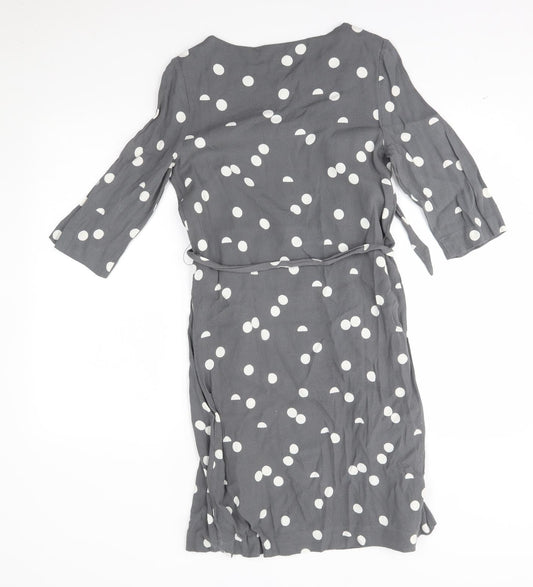 selectewd Womens Grey Polka Dot  A-Line  Size 6
