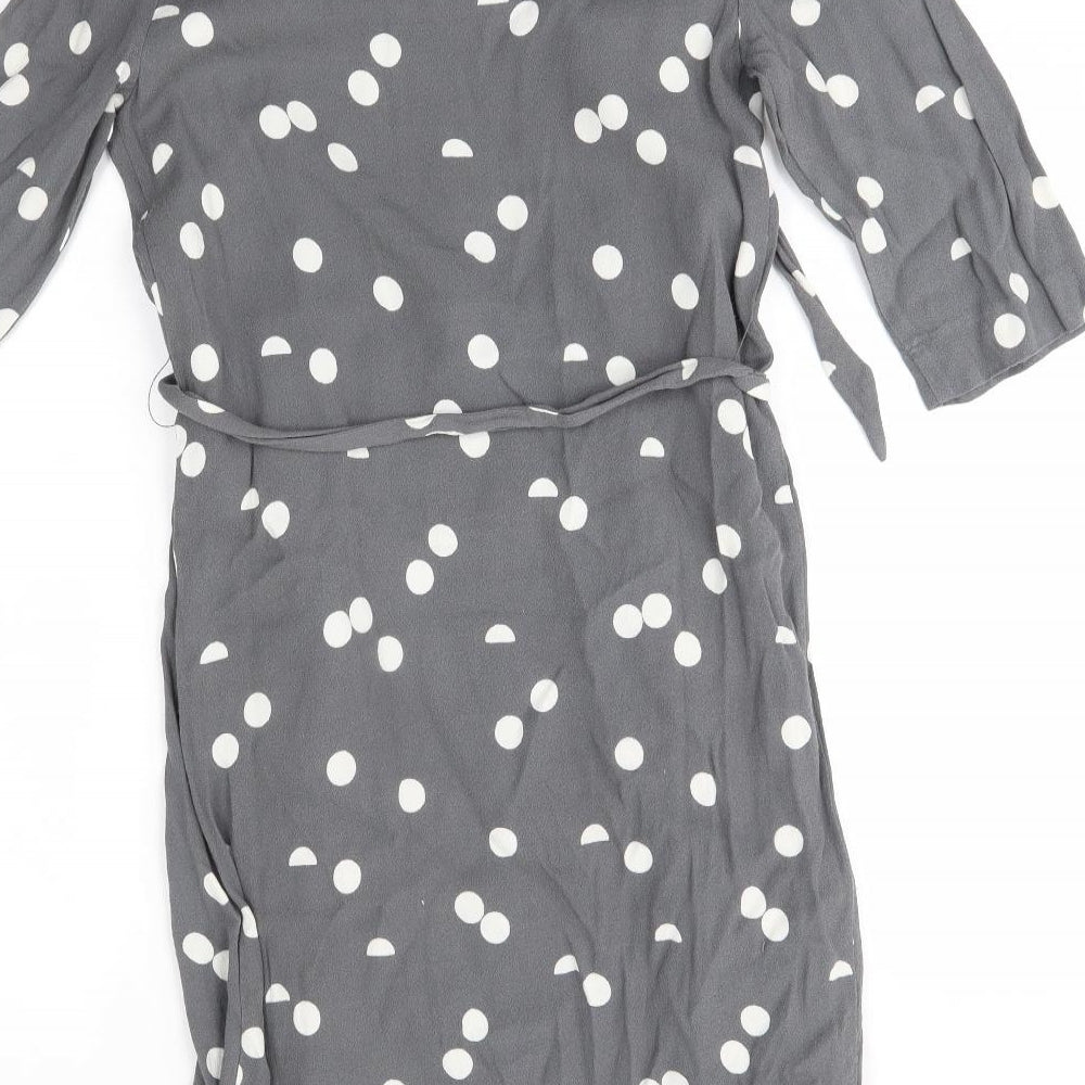 selectewd Womens Grey Polka Dot  A-Line  Size 6