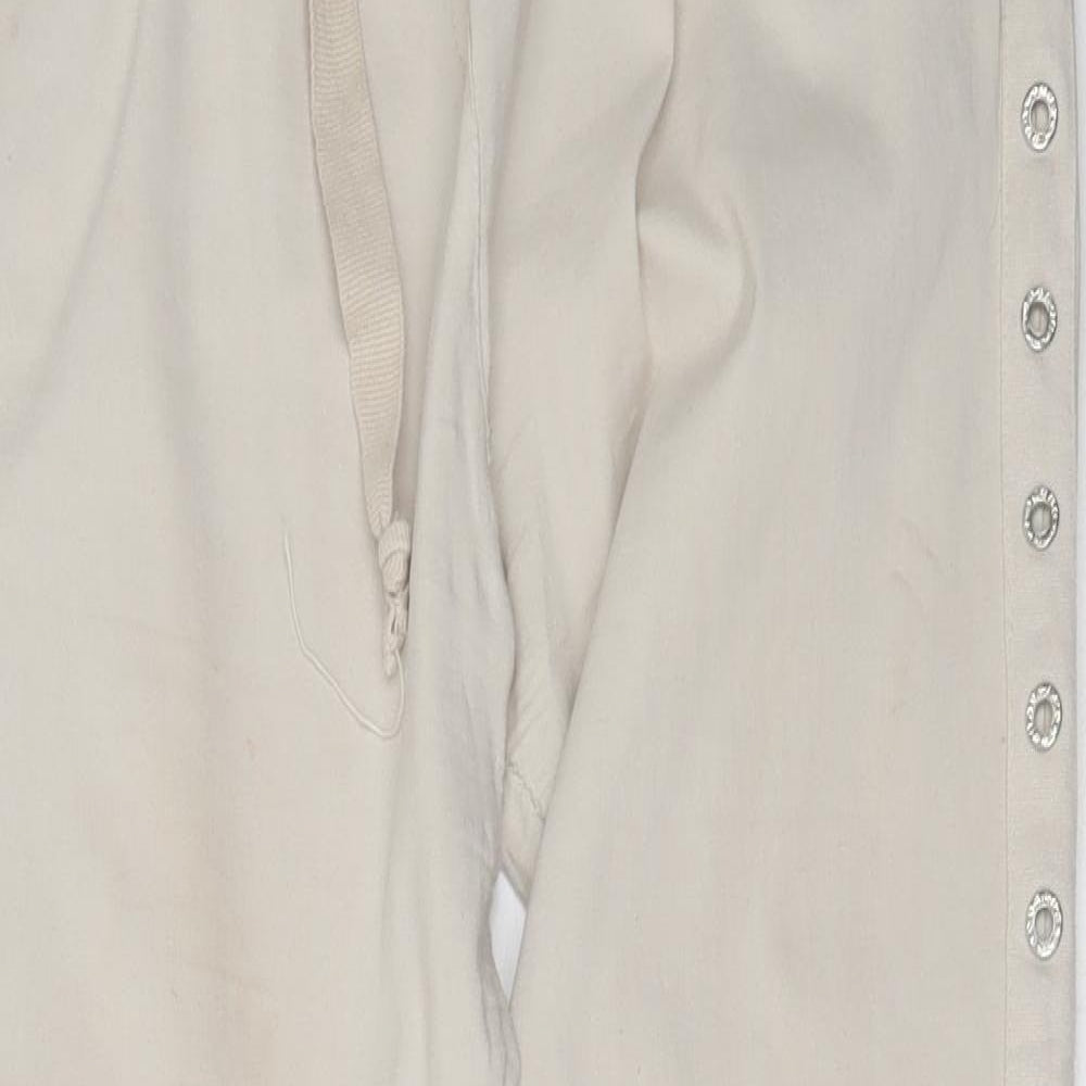 Preworn Womens Beige   Skinny Jeans Size 30 in L26 in - ring details