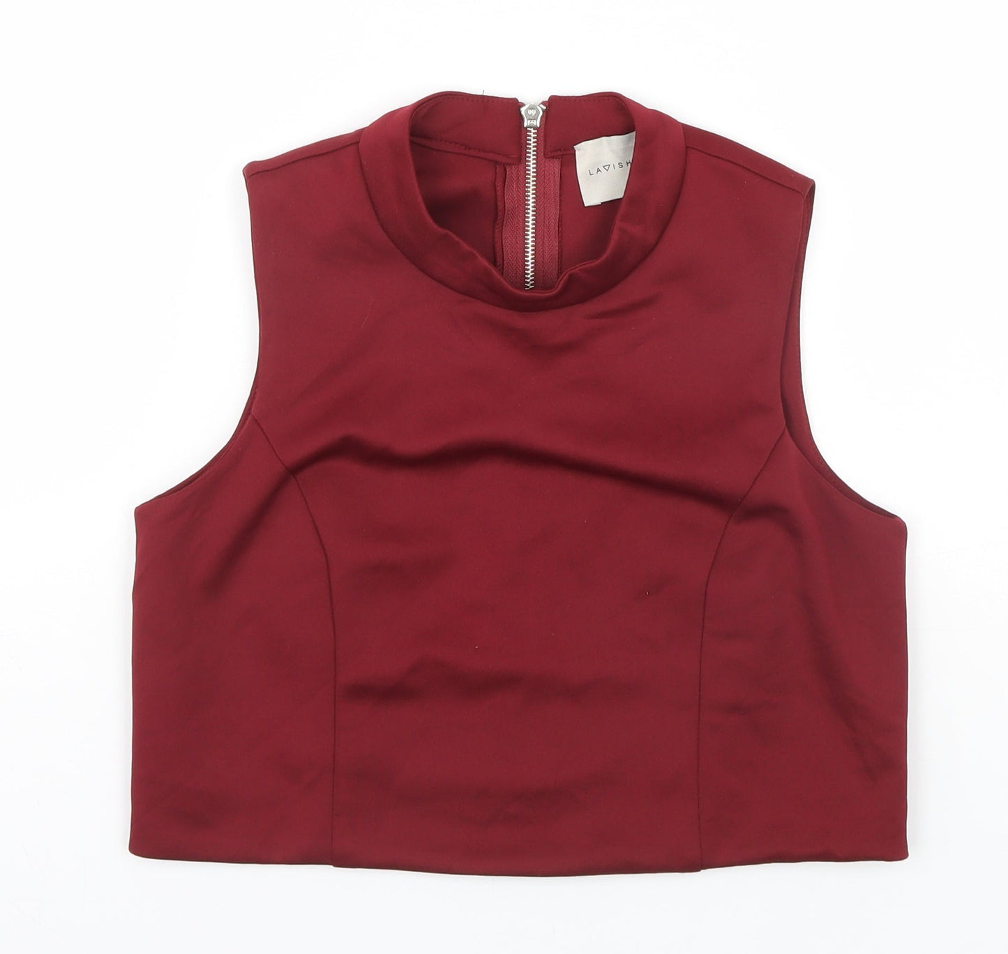 Lavish Alice Womens Red   Basic T-Shirt Size 8