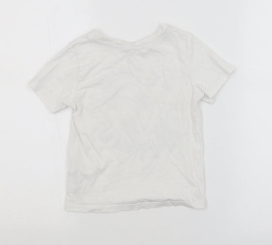H&M Boys White   Basic T-Shirt Size 3-4 Years