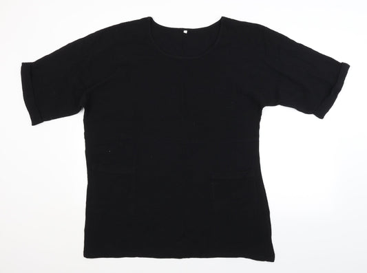 Preworn Womens Black   Basic Blouse Size XL