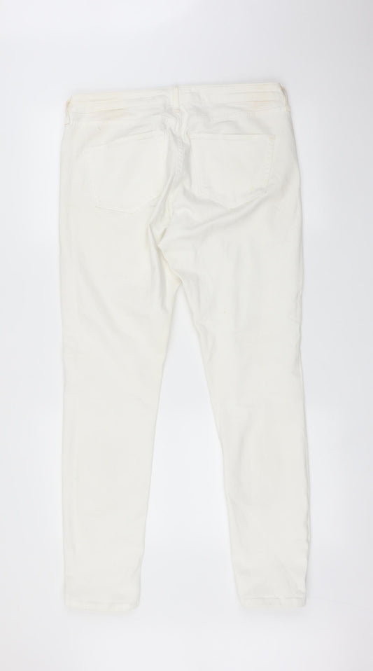 DENIM CO Womens White   Straight Jeans Size 12 L29 in