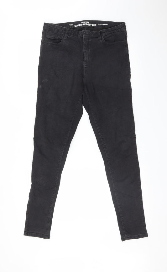 Clockhouse Womens Black   Skinny Jeans Size 12 L29 in