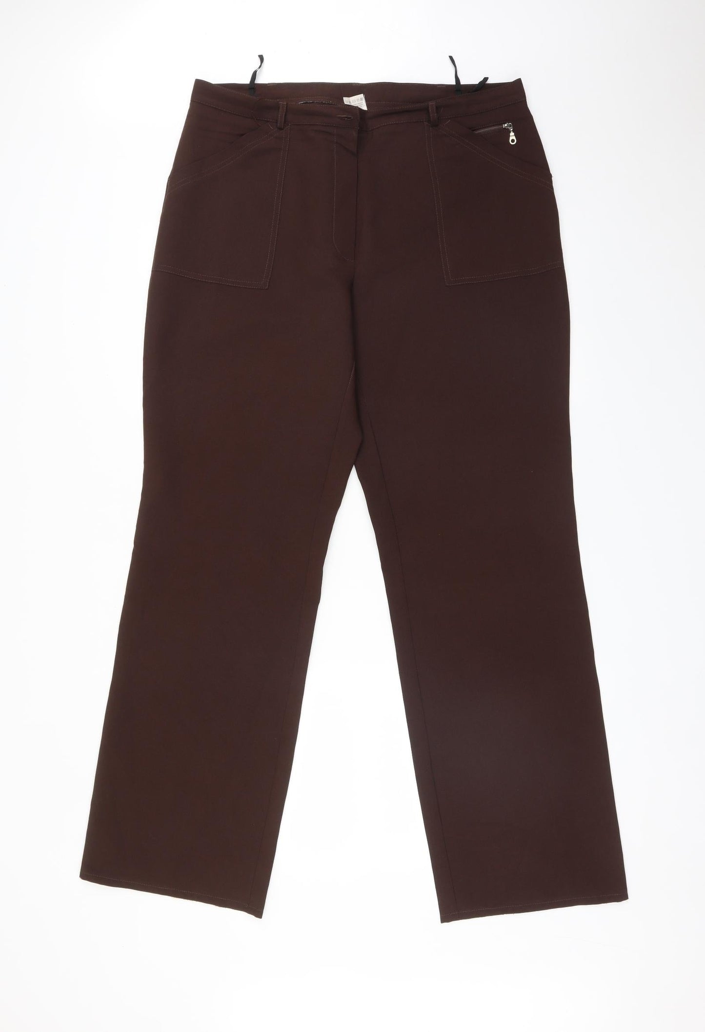 Preworn Womens Brown   Trousers  Size 20 L32 in