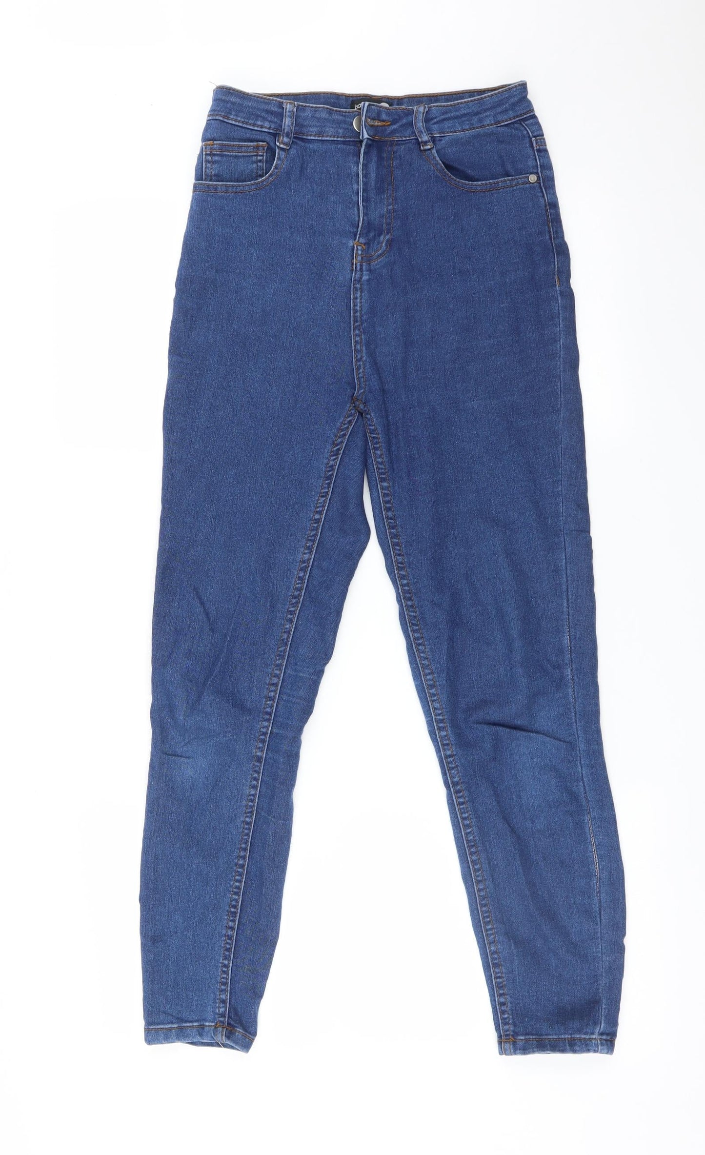 Boohoo Womens Blue   Skinny Jeans Size 10 L26 in