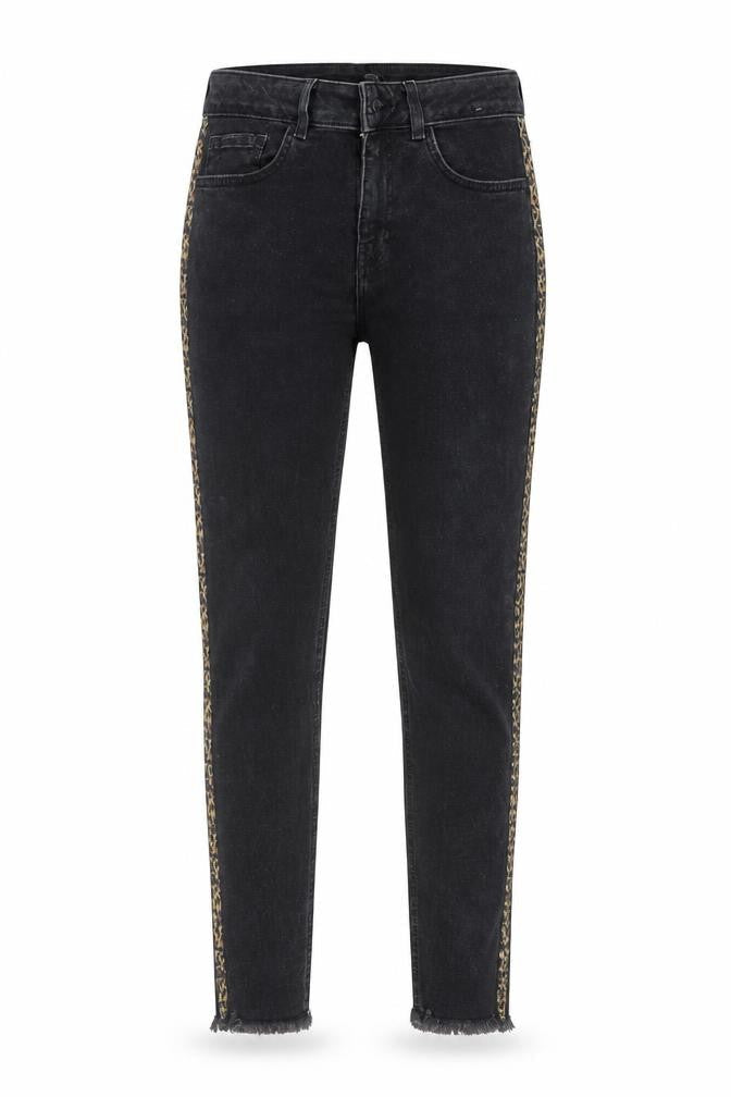 DENIM CO  Womens Black Animal Print  Skinny Jeans Size 10 L27 in