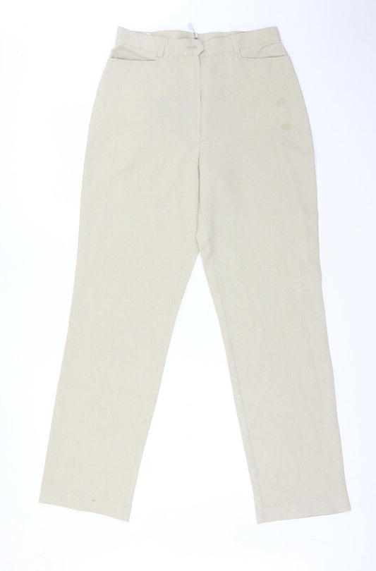 Preworn Womens Beige   Trousers  Size 12 L30 in