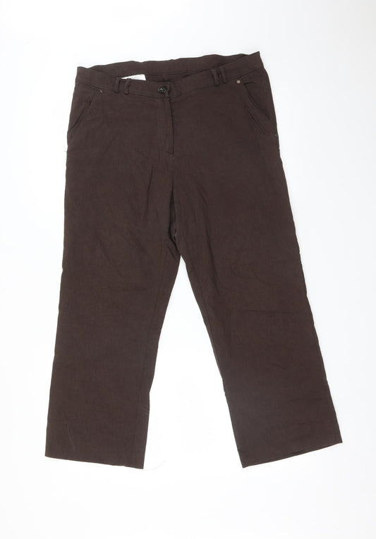 Preworn Womens Brown   Trousers  Size 20 L23 in