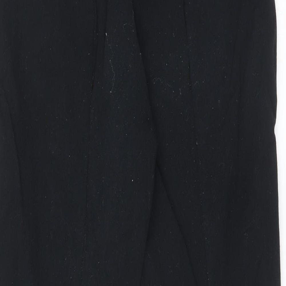 M&S Womens Black   Trousers  Size 8 L25 in