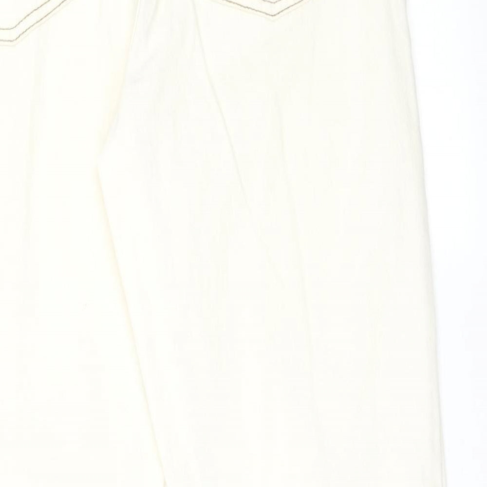 DENIM CO Womens White   Straight Jeans Size 10 L29 in