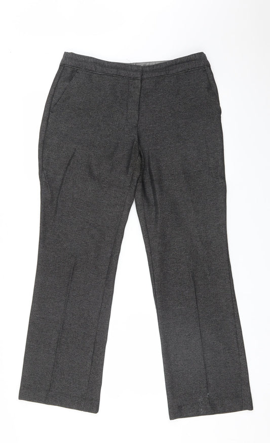 NEXT Womens Black Geometric  Trousers  Size 10 L28 in