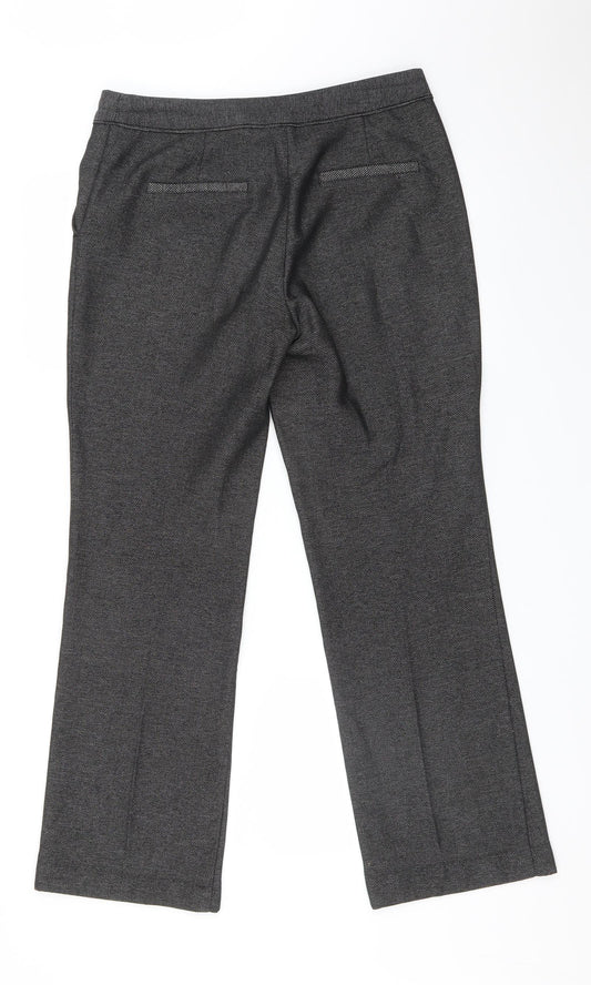NEXT Womens Black Geometric  Trousers  Size 10 L28 in