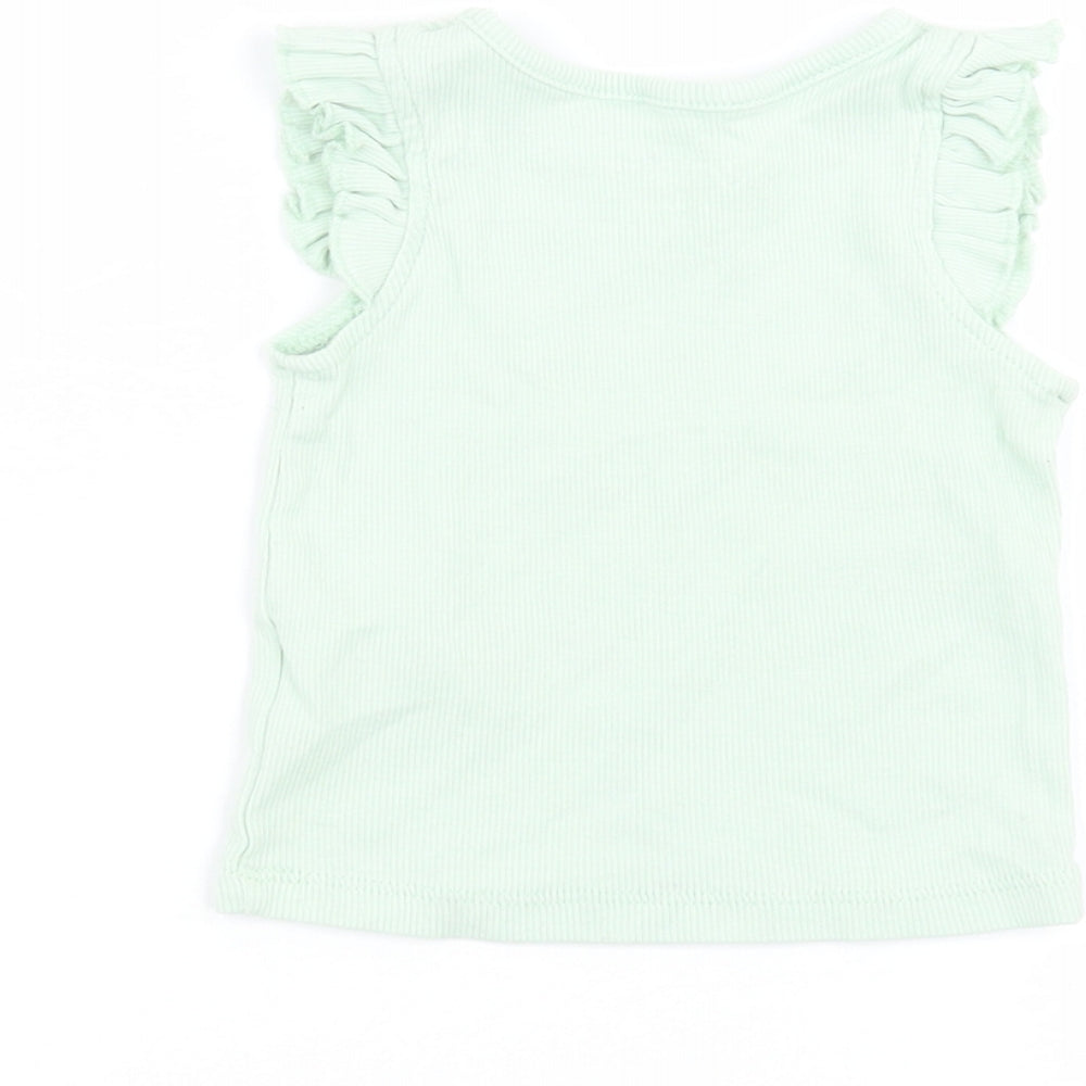 Primark Baby Green   Basic T-Shirt Size 6-9 Months