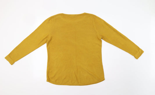 Bonmarché Womens Yellow   Pullover Jumper Size 14