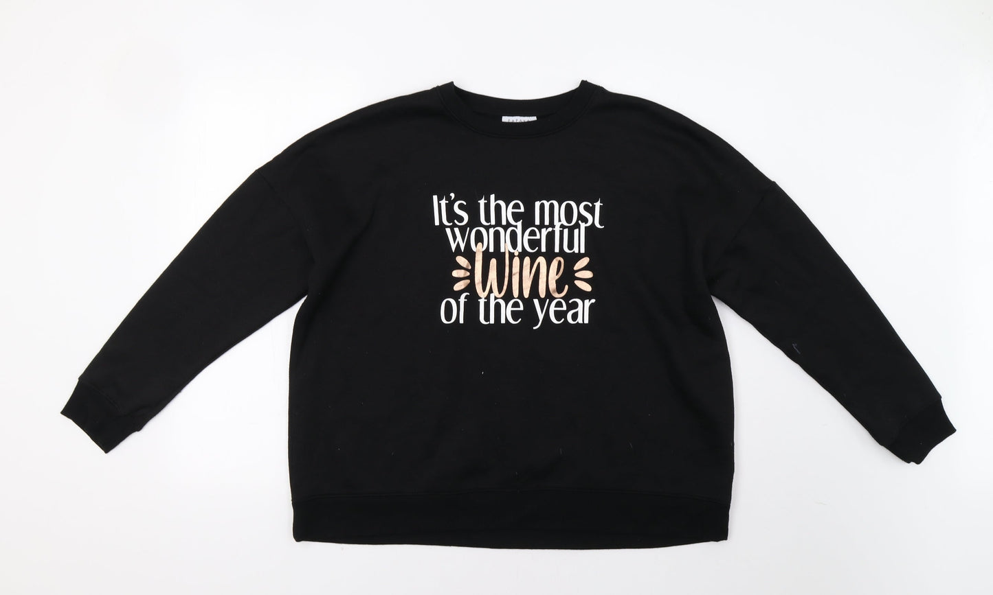Papaya Womens Black   Pullover Sweatshirt Size L  - Wine