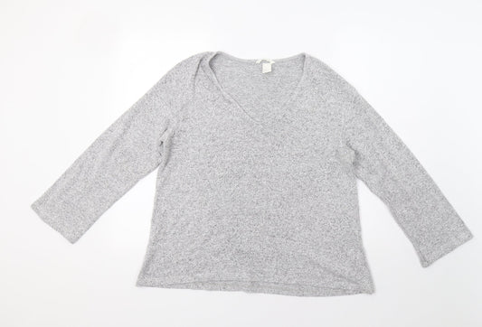 H&M Womens Grey   Pullover Jumper Size M