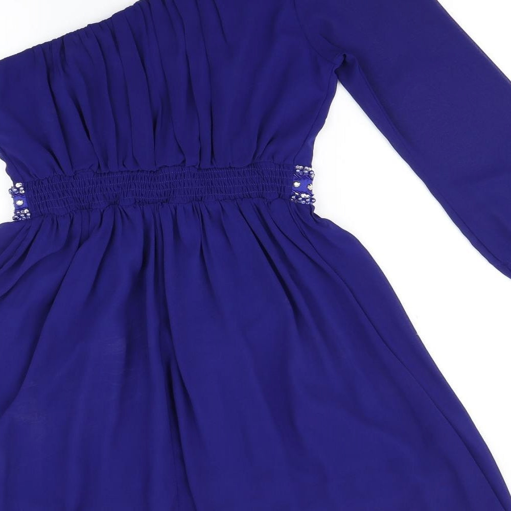 Quiz Womens Blue   A-Line  Size 10  - Cold shoulder