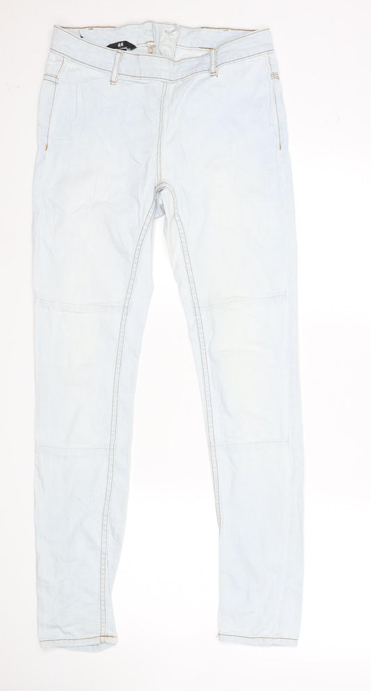 H&M Womens Blue   Skinny Jeans Size 8 L30 in