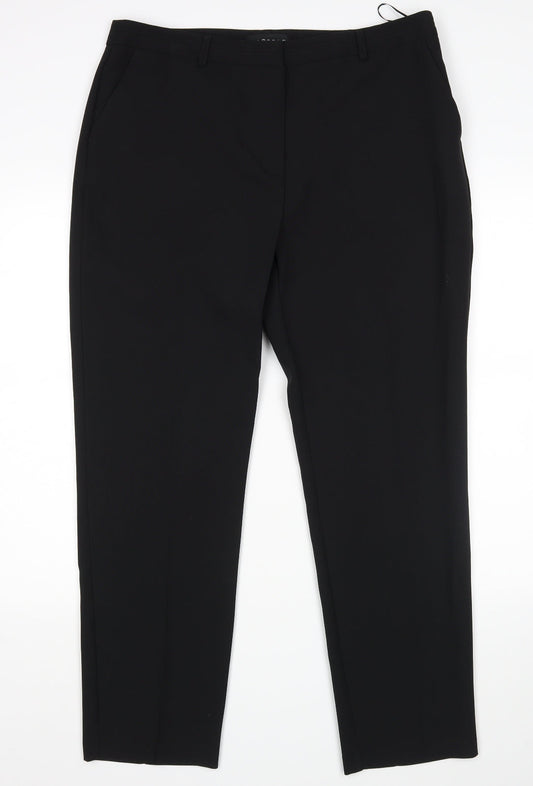 Preworn Womens Black   Trousers  Size 16 L29 in