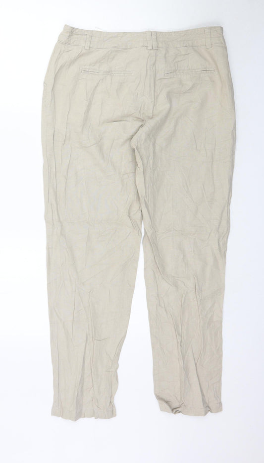 Canda Womens Beige   Trousers  Size 14 L30 in