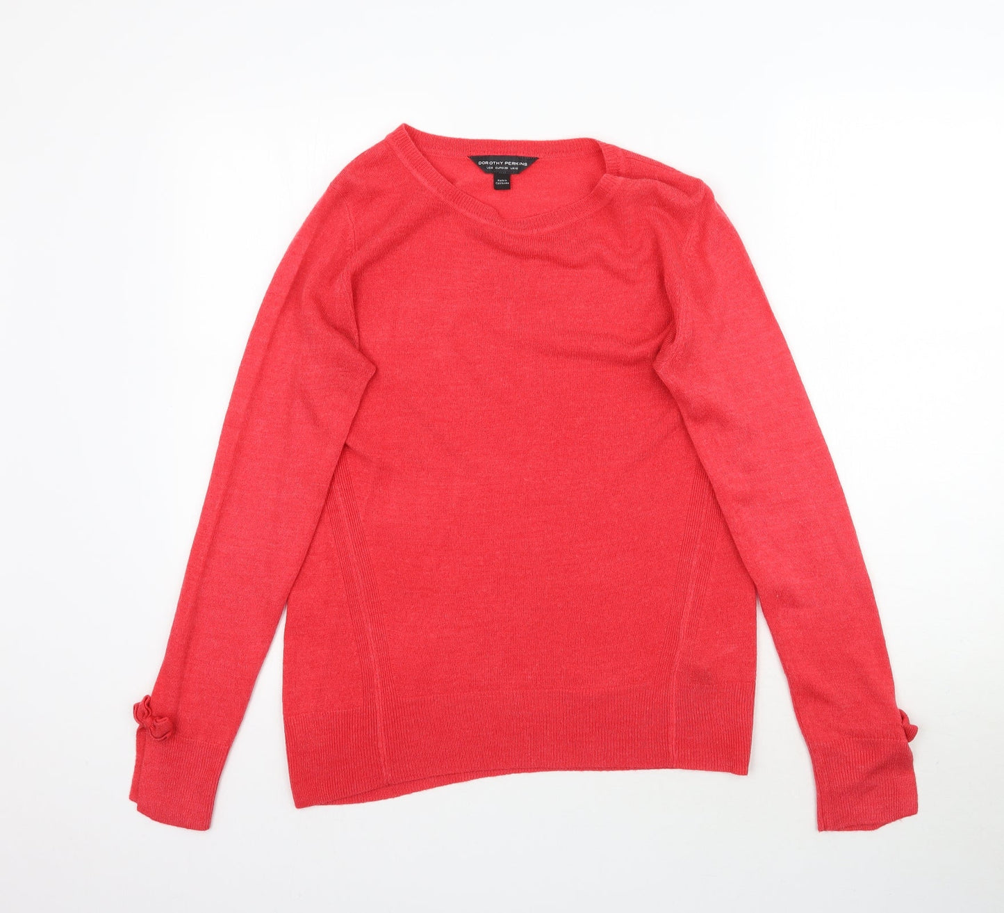 Dorothy Perkins Womens Pink  Knit Pullover Jumper Size 10