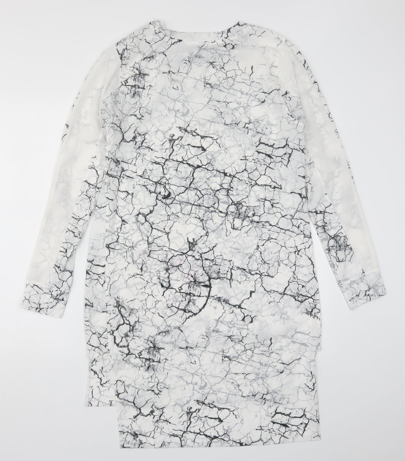 NEXT Womens White   T-Shirt Dress  Size 12  - Black and White Marble Effect