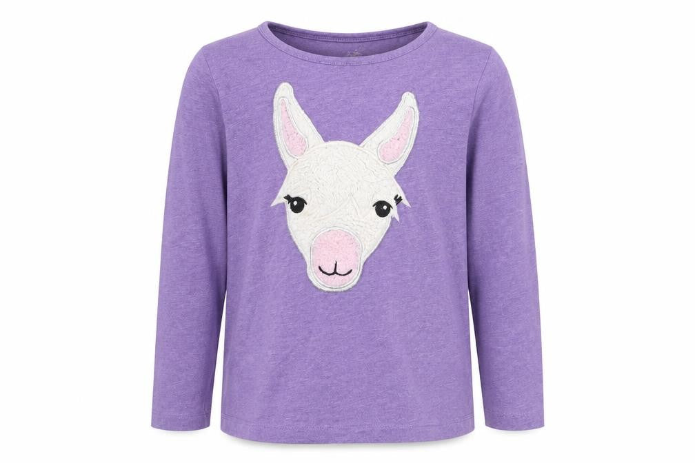 Topolino Girls Purple   Basic T-Shirt Size 7 Years  - Alpaca