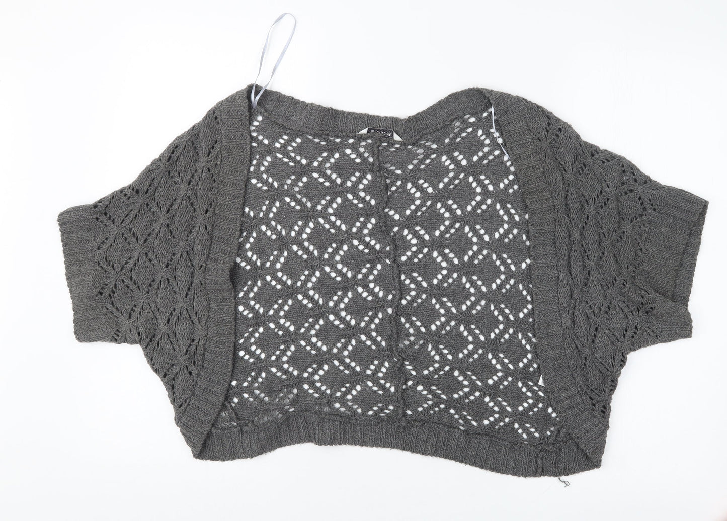 Editions Womens Grey  Knit Cardigan Jumper Size L