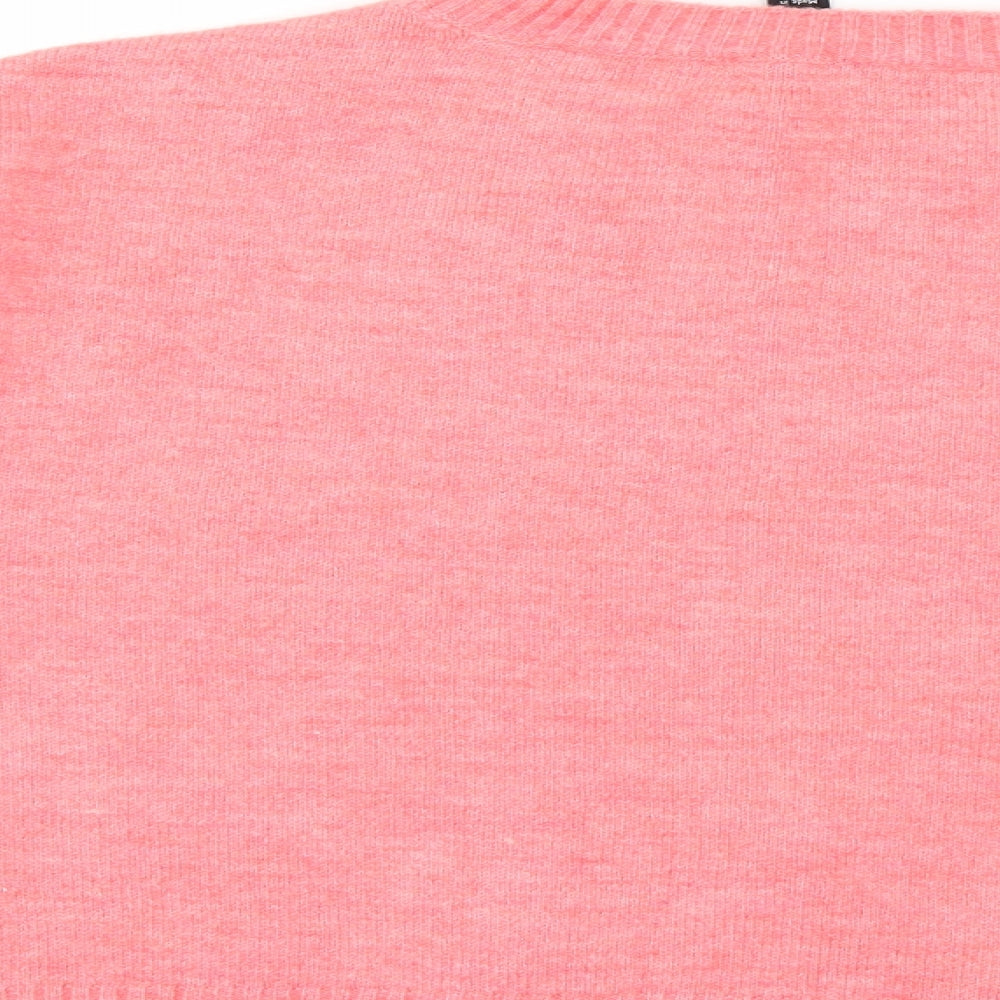New Look Womens Pink   Pullover Jumper Size L