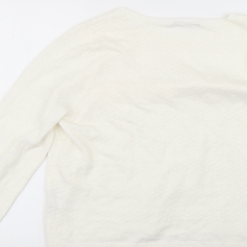 Very Womens White   Pullover Jumper Size 18