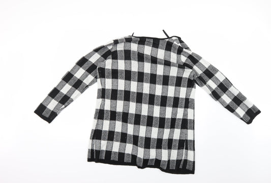 isle Womens Multicoloured Check  Cardigan Jumper Size 16