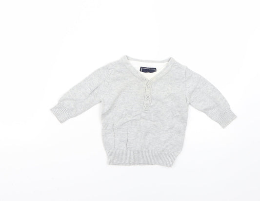 NEXT Baby Grey   Pullover Jumper Size 3-6 Months