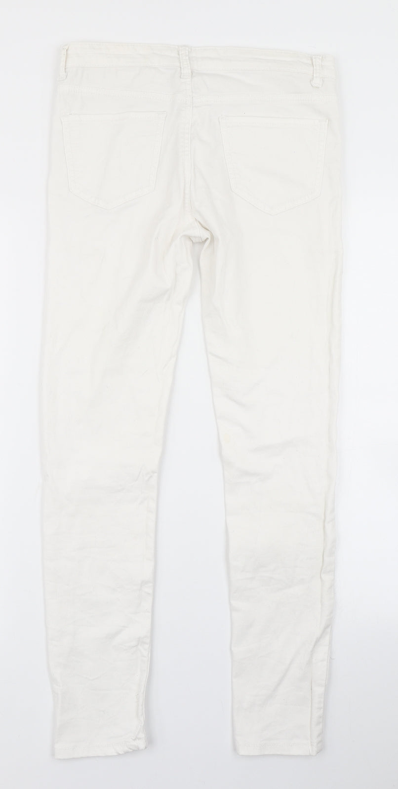 The Rockn Rev Womens White  Denim Skinny Jeans Size 10 L28 in