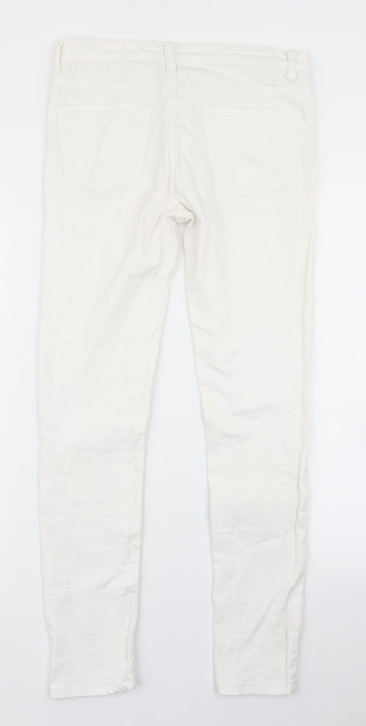 The Rockn Rev Womens White  Denim Skinny Jeans Size 10 L28 in