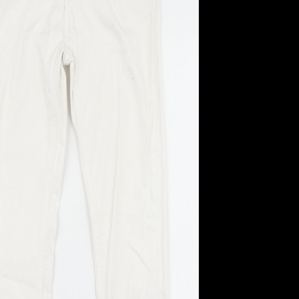 The Rockn Rev Womens White  Denim Skinny Jeans Size 10 L28 in