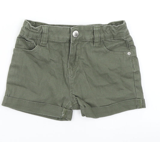 Denim Co Girls Green  Denim Cargo Shorts Size 3-4 Years