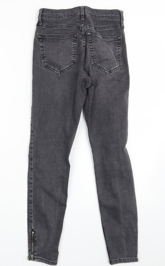 Topshop Womens Grey  Denim Skinny Jeans Size 25 in L30 in