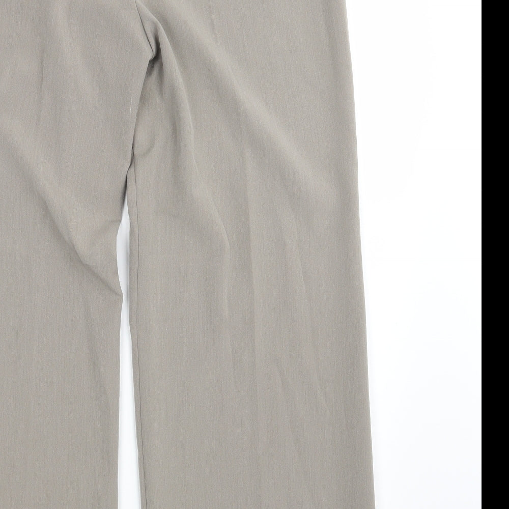 M&S Womens Beige   Dress Pants Trousers Size 16 L28 in
