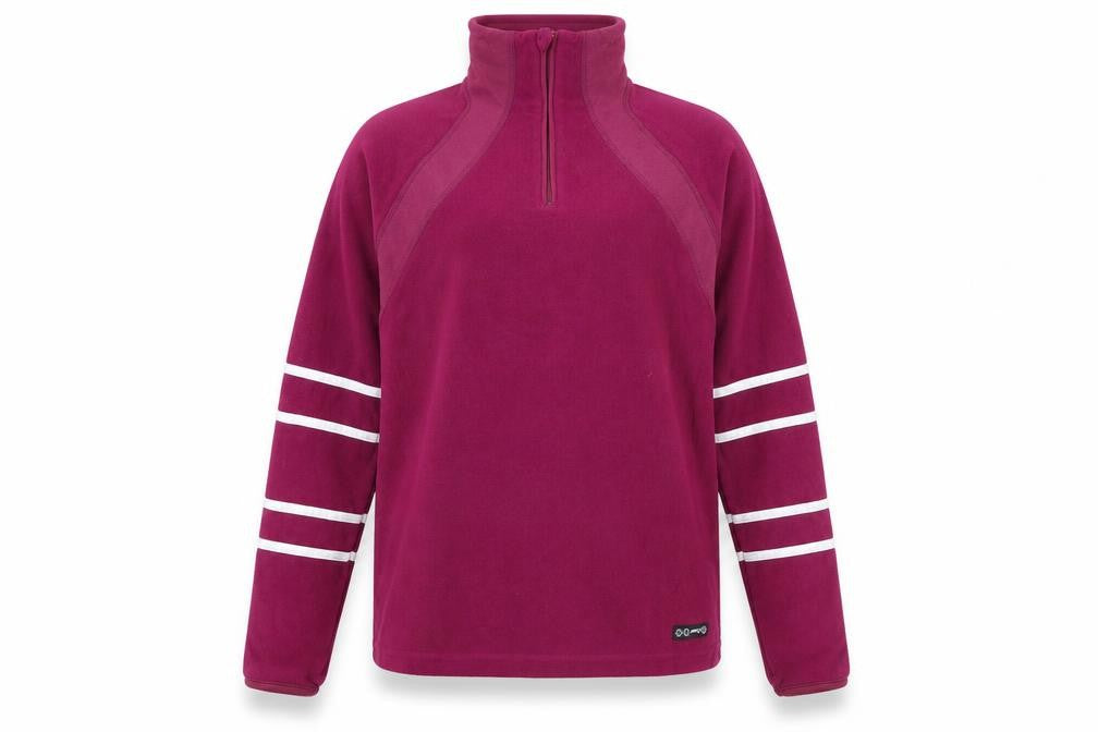 Crane Sports Womens Purple  Fleece Henley Jumper Size M