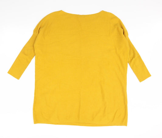 Roman Womens Yellow   Pullover Jumper Size M