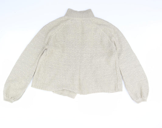 South Womens Beige   Cardigan Jumper Size 14