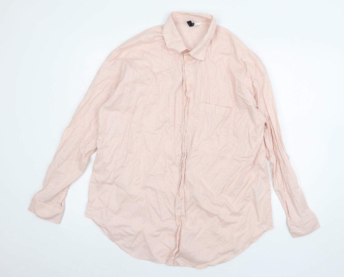H&M Mens Pink    Button-Up Size M