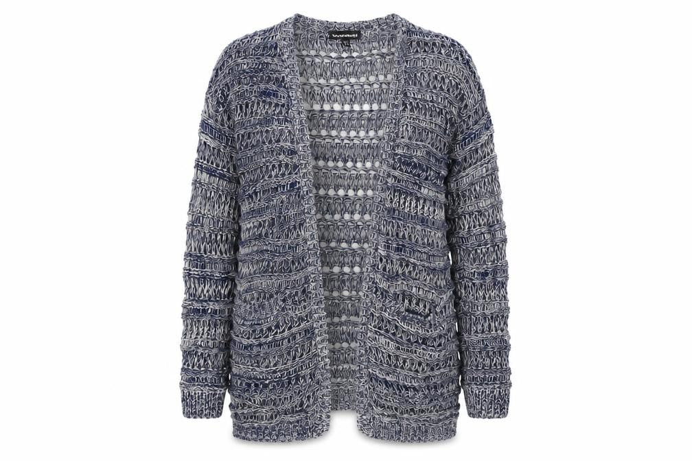 Warehouse Womens Blue  Knit Cardigan Jumper Size 10